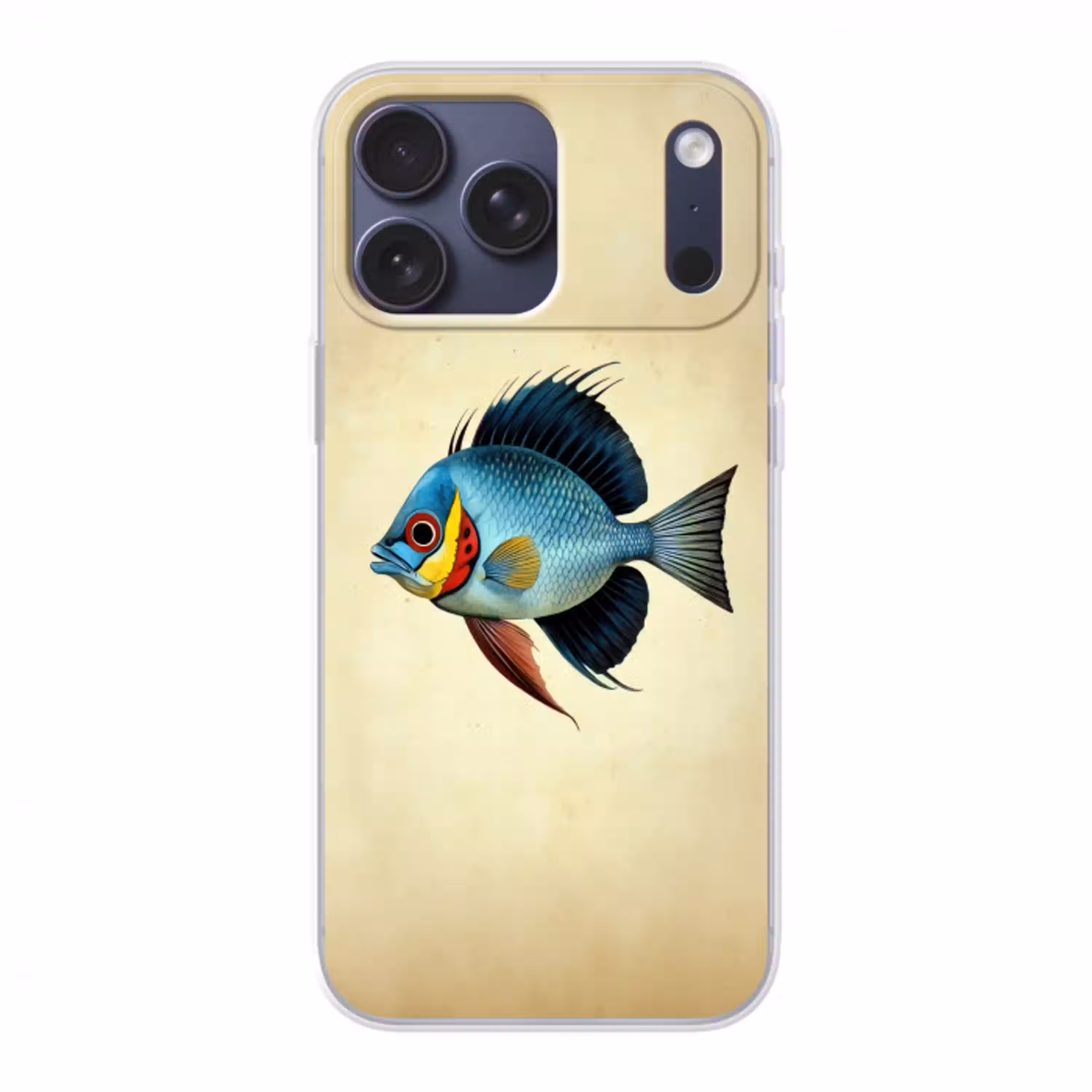 Blauw - Kieuwen - Vis - Illustratie Telefoonhoesje iPhone 17 Pro Max klein -3d