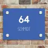 Kobaltblauw - Modern Naambord Rechthoek middel -sfeer3