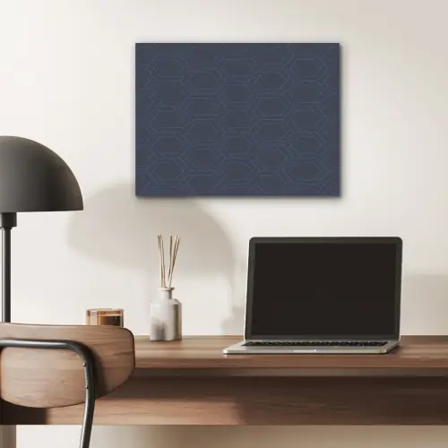 Hexagon - Patroon - Blauw PET vilt klein 837 -sfeer5