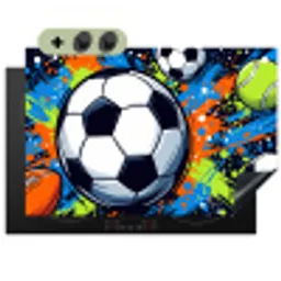 Sport - Ballen - Kleurrijk Inductie beschemer met haakjes klein -3d