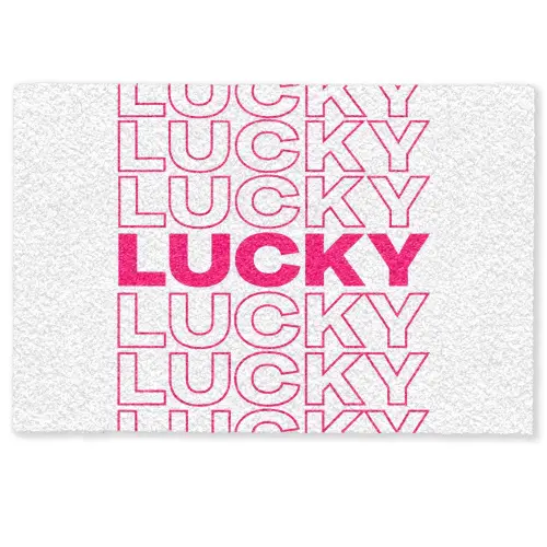 Lucky - Roze - Patroon Deurmat klein -zkaufland3d