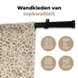 Luipaard - Klassiek - Beige Wandkleed katoen klein 269 -sfeer2