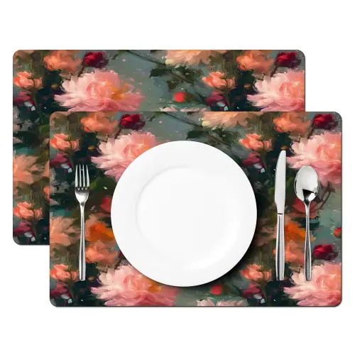 Dahlia - Bloemen - Patroon Placemat vinyl groot 368 -zzsfeer2_Kitchenyeah-website