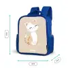 Kitten in de kleuren beige en wit Kinderrugzak - Blauw middel -productfoto_formaten