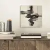 Golven - Penseelstreken - Beige - Minimalistisch plexiglas 5mm klein -sfeer1