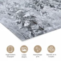 Bos - Sneeuw - Winter - Natuur - Wit poster papier klein -closeup_NL