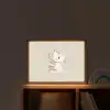 Pony  - Minimalistisch - Pastel - Stippen Light Box met batterij (Wandlamp kind) middel -sfeer1_kind