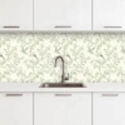 Klassiek - Vogels - Groen keuken achterwand 2 middel 871 -3d