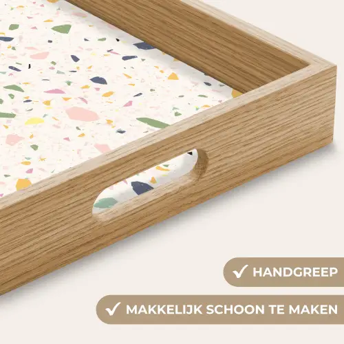 Terrazzo - Patroon - Kleurrijk  - Festival Dienblad Rechthoek middel 911 -USP_HandgreepNL