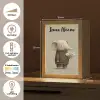 Olifant - Witte bloemen - Kindvriendelijk Light Box met kabel (Kinderlampje) klein -USP_NL