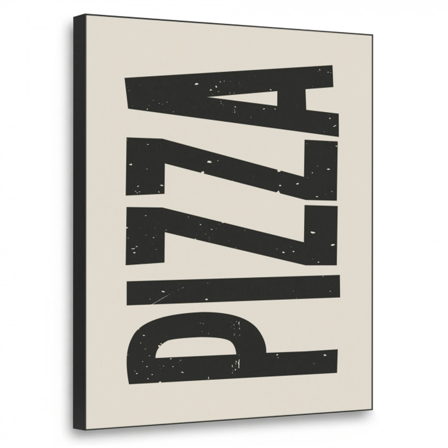 Pizza - Decoratie - Japandi - Vintage Textielframe - compleet frame klein -3d