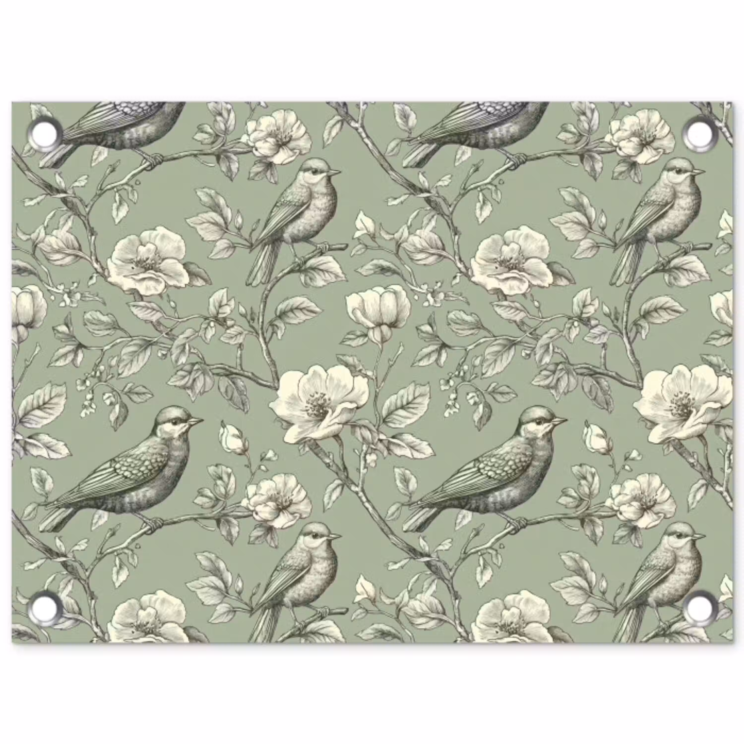 Klassiek - Botanisch - Groen tuinposter los doek klein 239 -3d