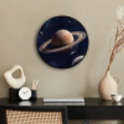 Planeten - Saturnus - Ruimte Fotolijst rond zonder passe partout klein -sfeer1