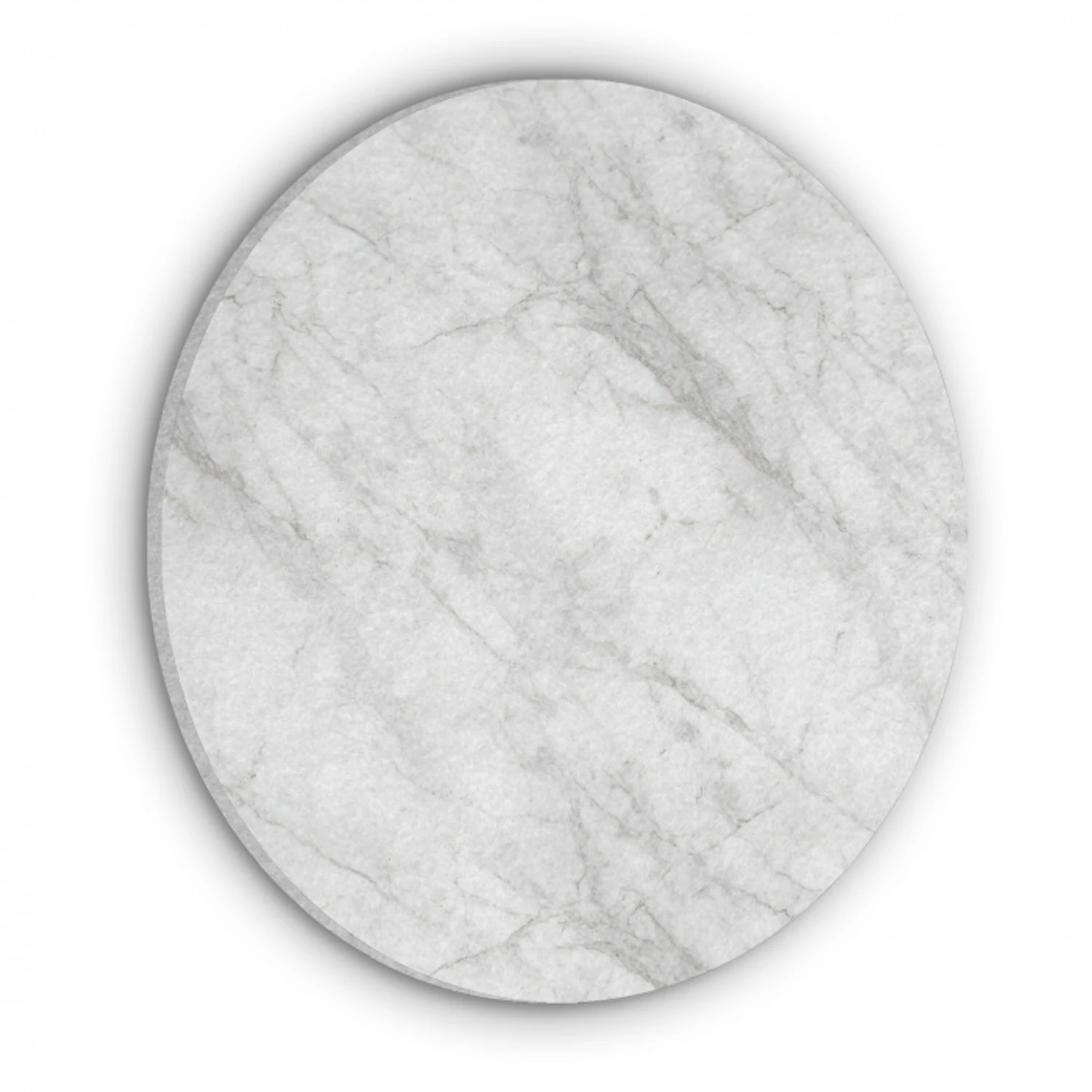 Klassiek - Marmer - Grijs Akoestische PET Vilt - Rond klein 838 -3d