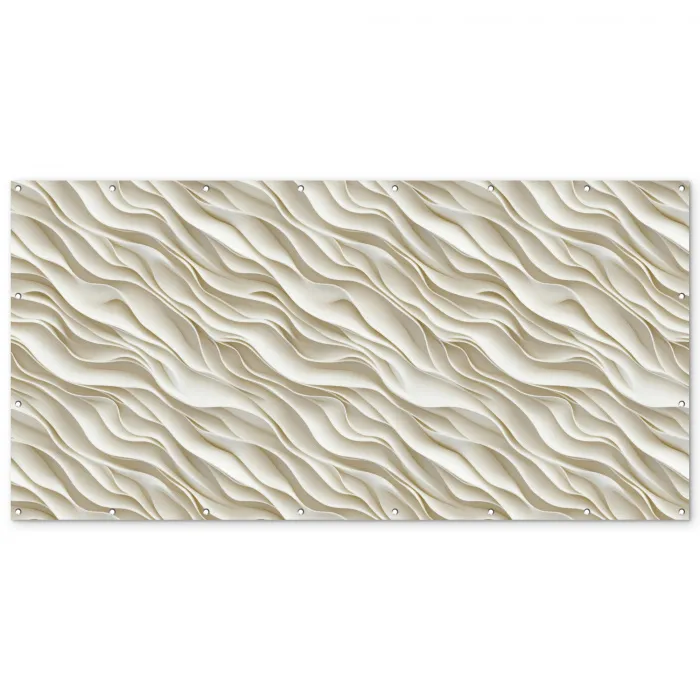 Golven - Wit - Minimalistisch Balkonbeschermer Duitsland klein 596 -zz_3d