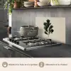 Eikenbladeren - Beige - Groen - Golvende randen keuken achterwand spatscherm klein -usp_FR