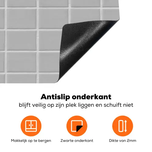 Mozaïek - Tegels - Grijs Inductie beschermer vinyl 3mm klein 276 -zzzzzzz-td-onderkant