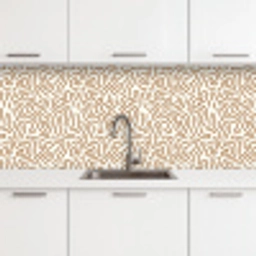 Minimalistisch - Patroon - Terracotta keuken achterwand 2 middel 871 -3d