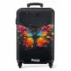 Graffiti vlinder met felle kleuren NBS - Handbagage koffer - Kinderen Unisex middel -productfoto_recht