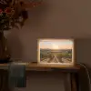 Wijngaard - Zonsondergang - Landschap Light Box met kabel (Tafellamp) klein -sfeer4