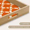 Oranje - Ruitpatroon - Wit Dienblad Rechthoek middel 911 -USP_HandgreepNL