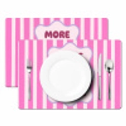 More coffee - Roze - Paars - Strepen - Mok Placemat vinyl groot -zzsfeer2_Kitchenyeah-website