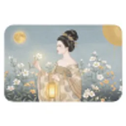 Aziatisch - Vrouw - Kimono Badmat klein -3d