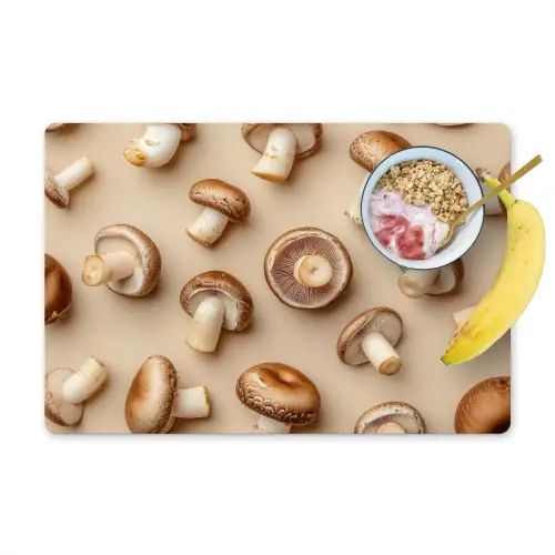 Kastanje Champignons - Beige Placemat vinyl groot -zzzproduct_Kitchenyeah-website