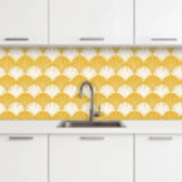 Waaier - Geel - Art keuken achterwand 2 middel 871 -3d