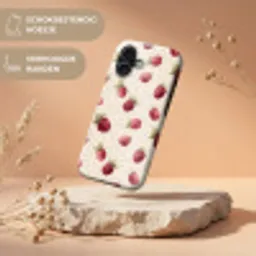 Framboos - Stippen - Rood Toughcase MagSafe Apple iPhone 17 klein 1017 -USP_RandenV_NL