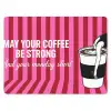 Roze - Strepen - Koffie - Maandag muismat rubber klein -3d