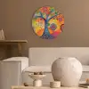 Boom - Levensboom - Abstract - Kleurrijk Akoestische PET Vilt - Rond klein -sfeer1