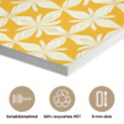 Patroon - Retro - Geel PET vilt klein 837 -closeup_DE