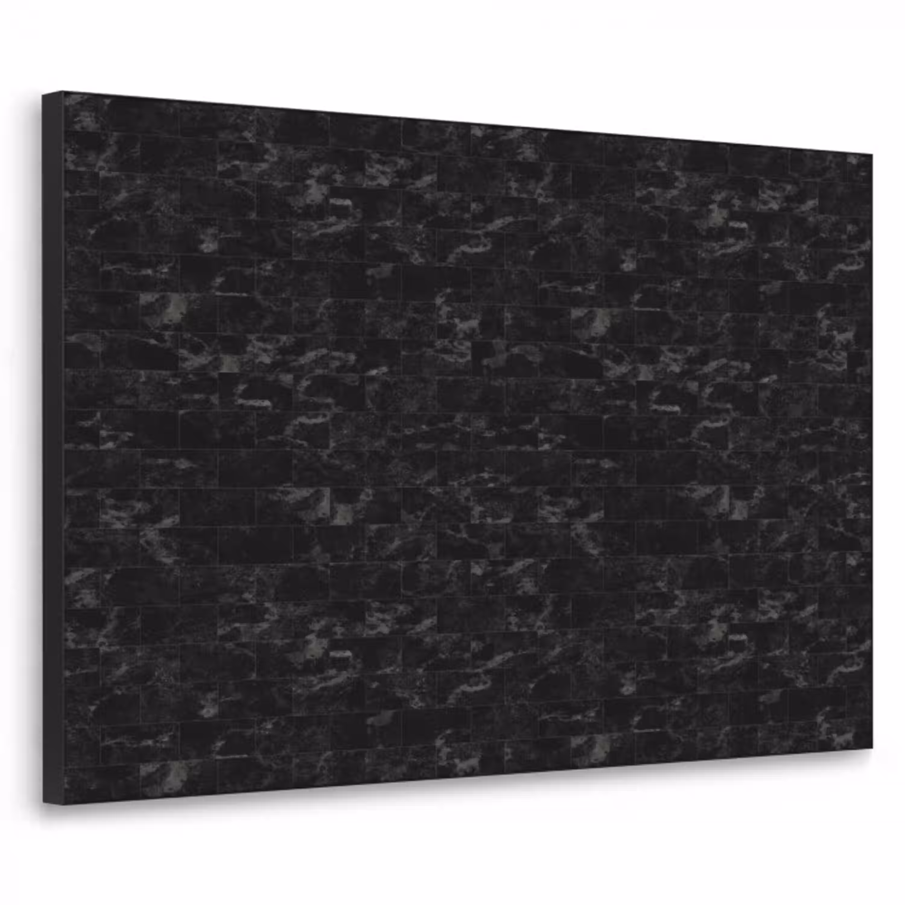 Tegels - Patroon - Marmer - Zwart Textielframe zwart klein 947 -3d