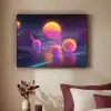 Landschap - Bergen - Bollen - Licht Textielframe zwart klein -sfeer1