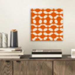 Oranje - Organische vormen - Wit aluminium wit klein 46 -sfeer1