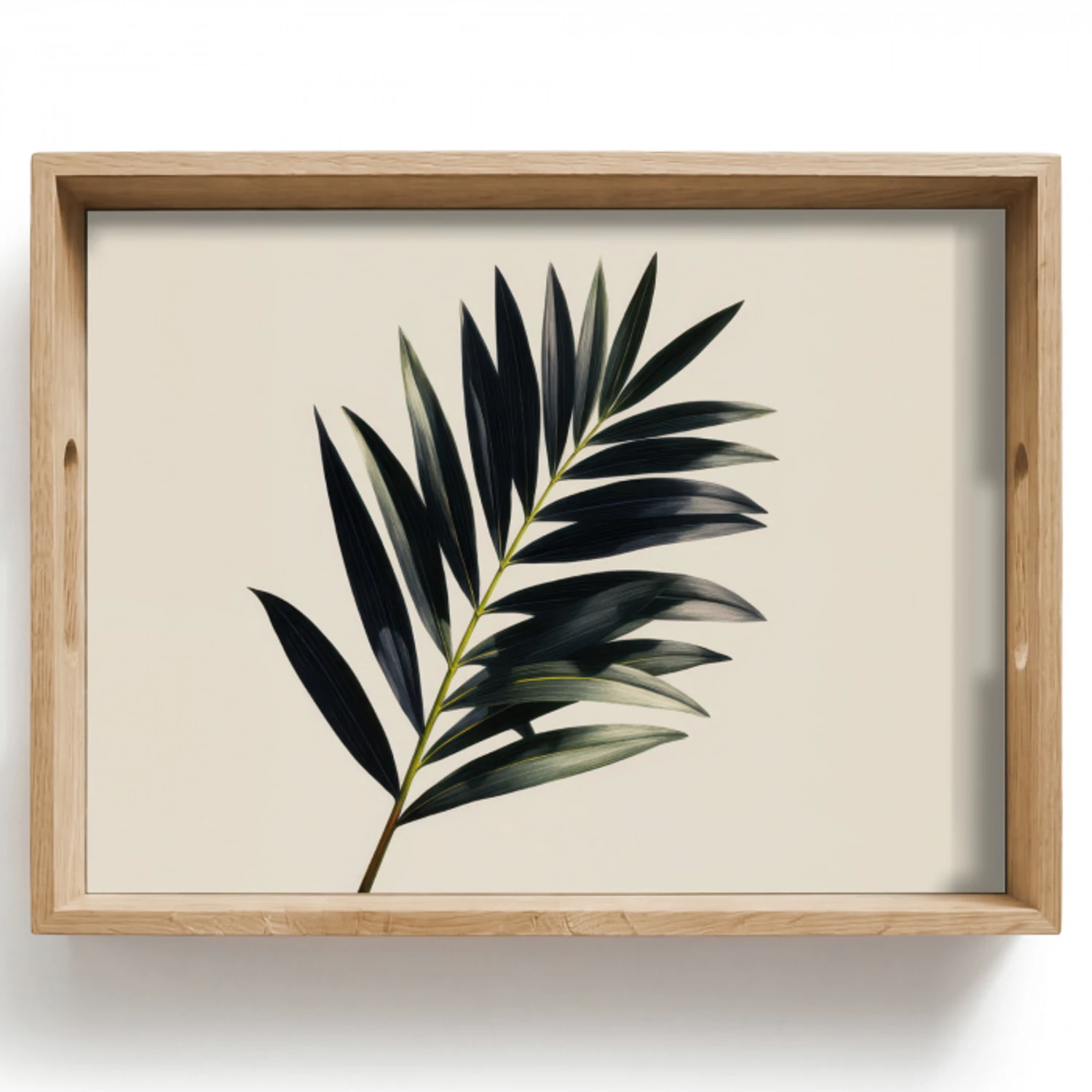 Palmblad - Subtiel - Groen - beige Dienblad Rechthoek middel -z3d_shopping