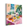 Tafel - Wijn - Fruit aluminium wit klein -3d