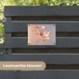 Glazen - Bloem - Roze tuinposter los doek klein -sfeer3