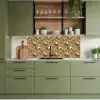 Druppels - Organisch - Goud keuken achterwand 2 middel 871 -sfeer3