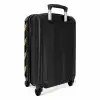 Patronen - Gouden bliksem op zwarte achtergrond NBS - Handbagage koffer - Kinderen Unisex middel -achterkant