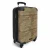 Olijfgroene houten structuur met natuurlijke imperfecties NBS - Handbagage koffer - Volwassenen Unisex middel -productfoto_3d