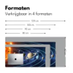 Ruimte - Zonnestelsel - Blauw Muismat XXL klein -sfeer5