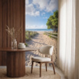 Strand - Zandpad - Oceaan - Natuur Behang Vlies klein -sfeer1