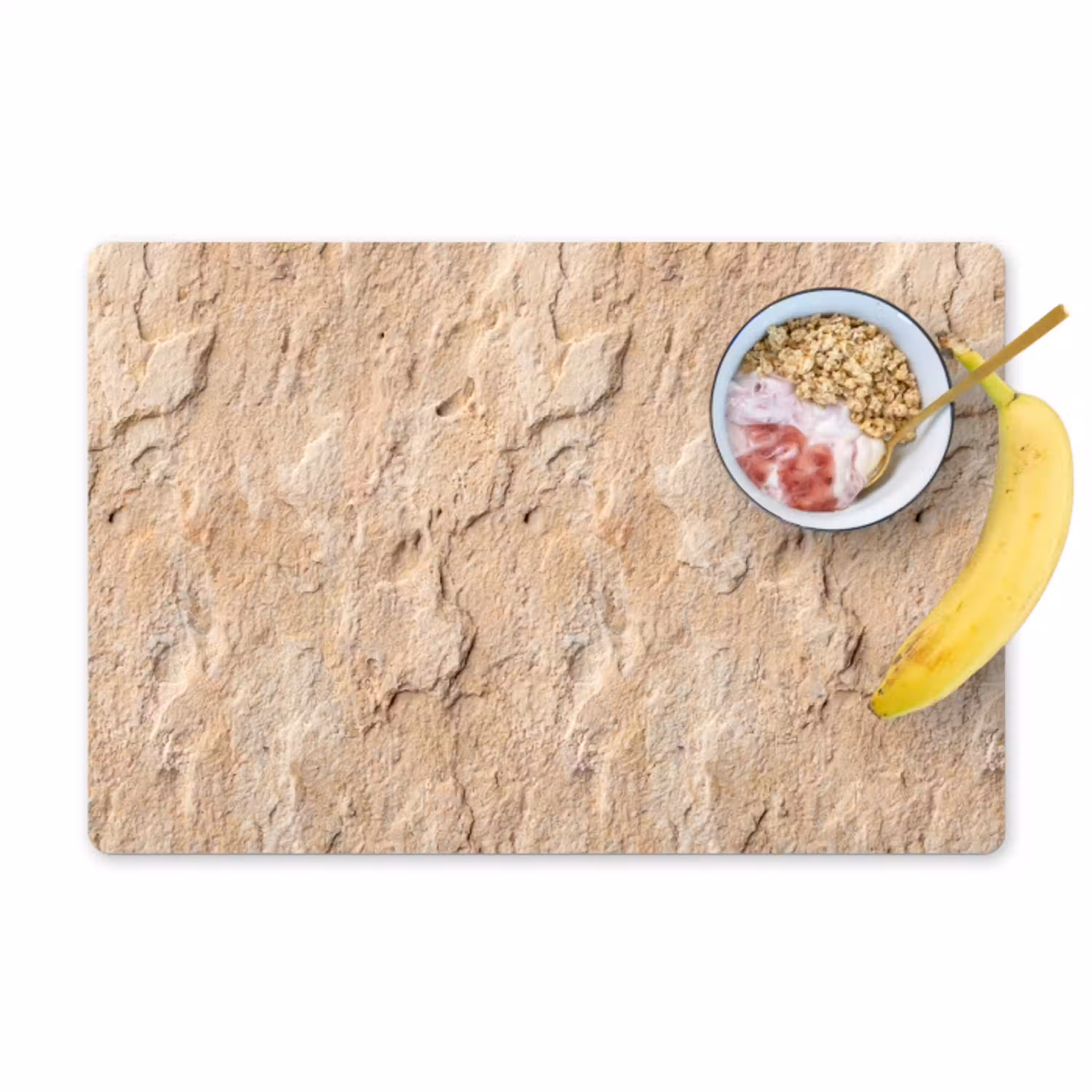 Textuur - Steen - Natuur - Beige Placemat vinyl groot -zzzproduct_Kitchenyeah-website