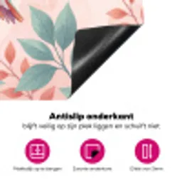 Kolibrie - Vliegen - Natuur - Illustratie - Kleurrijk Inductie beschermer vinyl 3mm klein -wsfeer4_website