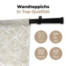 Abstract - Ruit - Beige Wandkleed katoen klein 269 -tsfeer2_DE