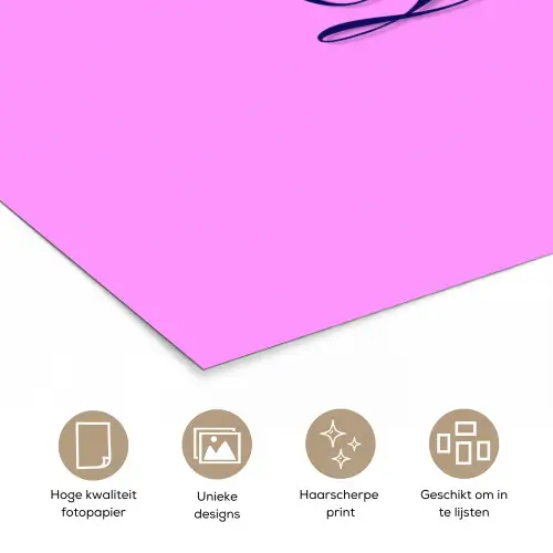 Diva - Lip - Panterprint - Roze poster papier klein -closeup_NL