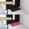 Oh la la - Roze - Oranje - Gestapelde letters Deurmat klein -voor-na_NL