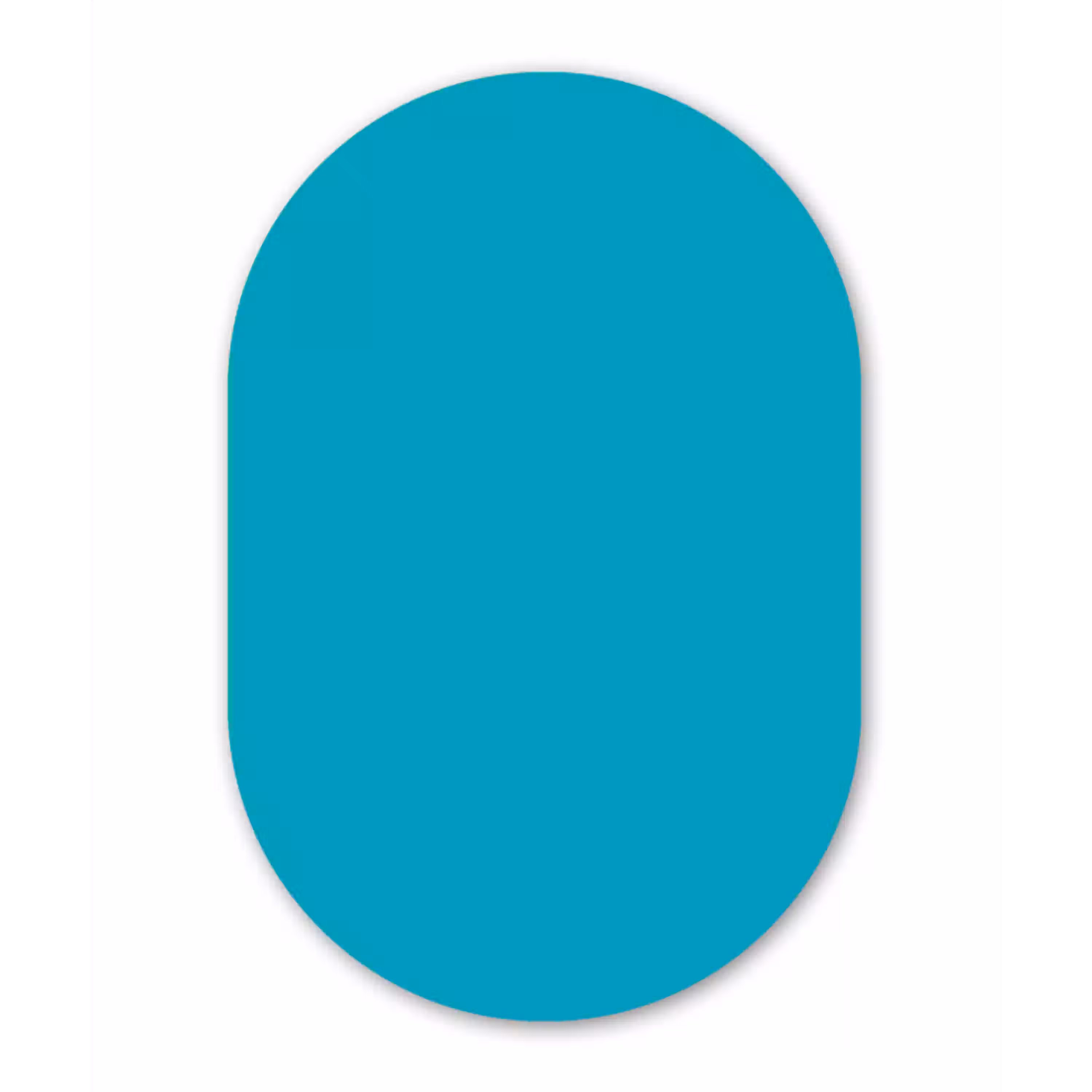Deep - Turquoise - Turkoois Wandcirkel Ovaal Aluminium middel 839 -3d
